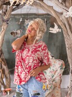 Magnolia Pearl Mural Frida Europa Tee Top 2071 Sandia One Size
