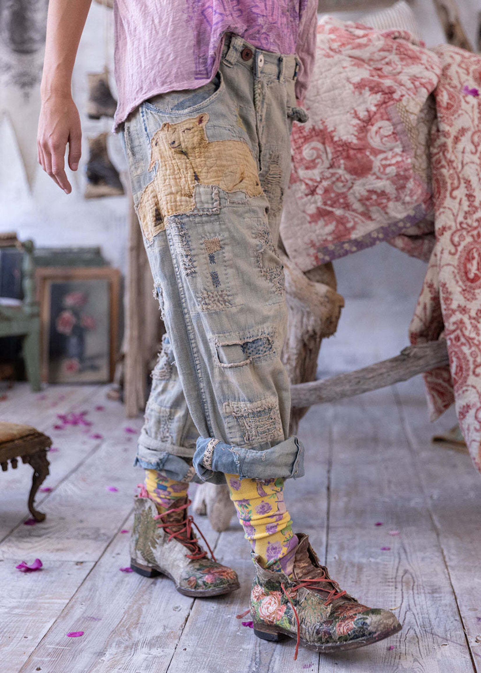 Magnolia Pearl MP Two Lambs Kalle Denims Pants 841 Faded Indigo One Size