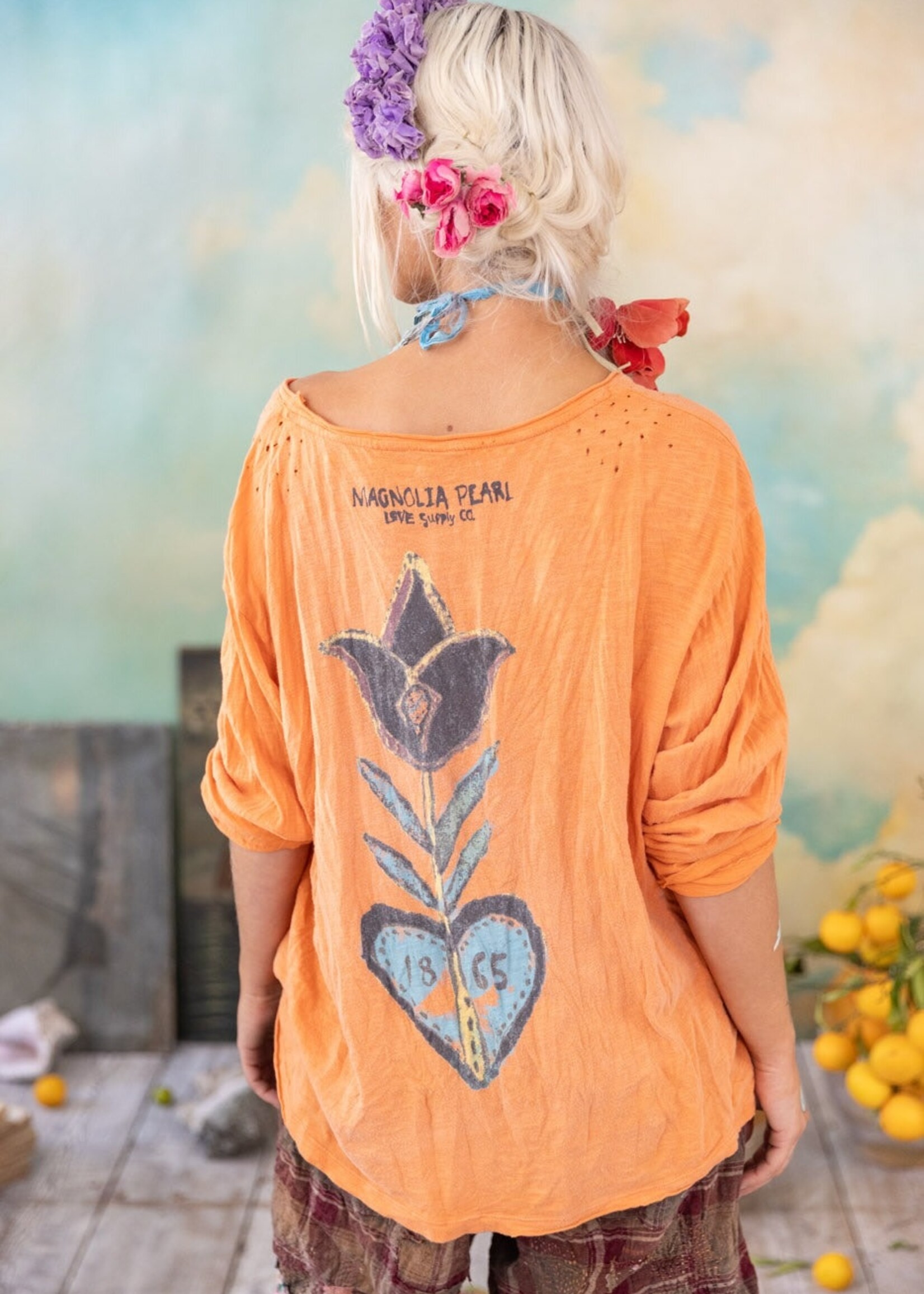 Magnolia Pearl Pájaro 1865 Viggo Tee Top 2275 One Size Moon Orange