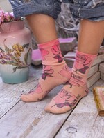 Magnolia Pearl MP All For Roses Socks 134 Bubblegum Rose One Size