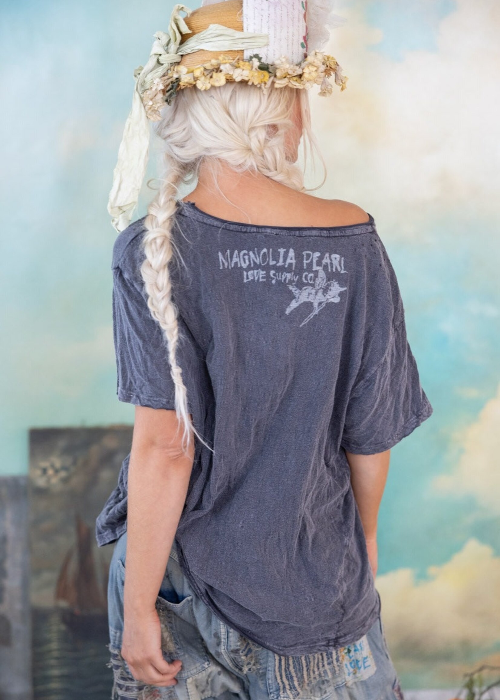 Magnolia Pearl Boyfriend Cut Top 1031 Tee Tshirt Ozzy One Size