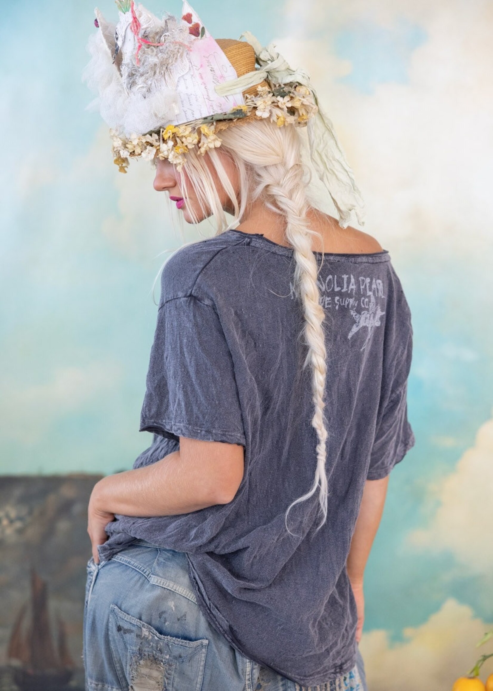 Magnolia Pearl Boyfriend Cut Top 1031 Tee Tshirt Ozzy One Size