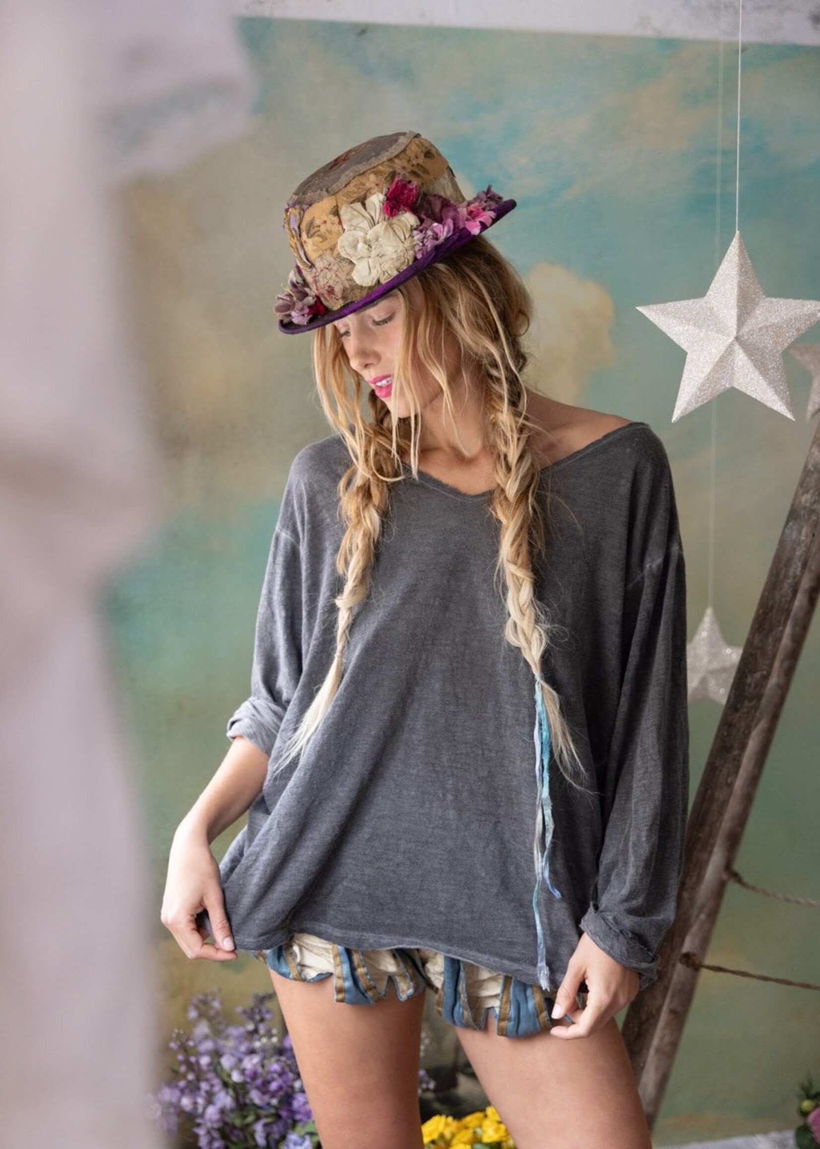 Magnolia Pearl MP Europa Long Sleeve Tee Top 2253 Ozzy One Size