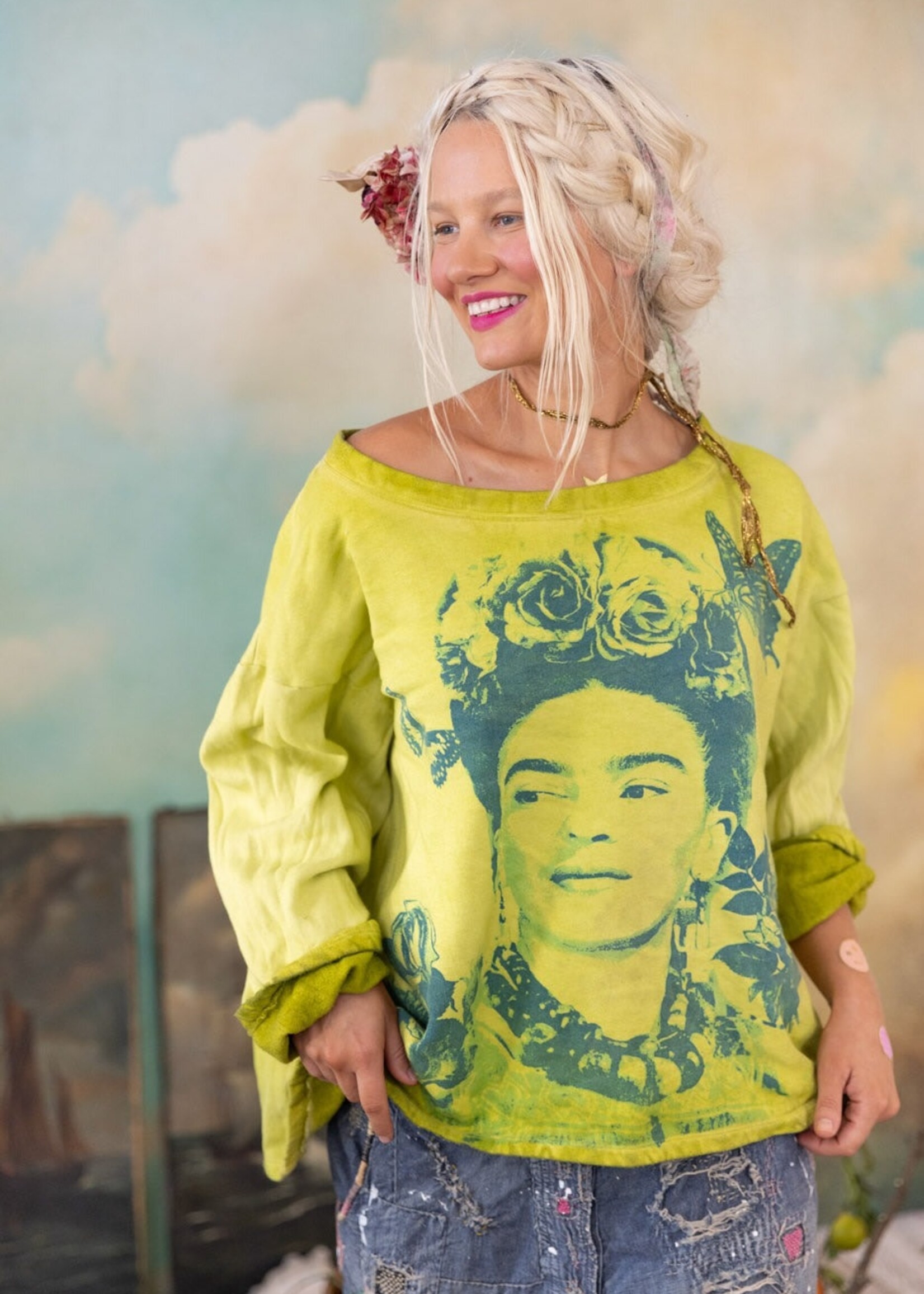 Magnolia Pearl BDC Hermosa Sweatshirt Top 2432 Sunshine One Size