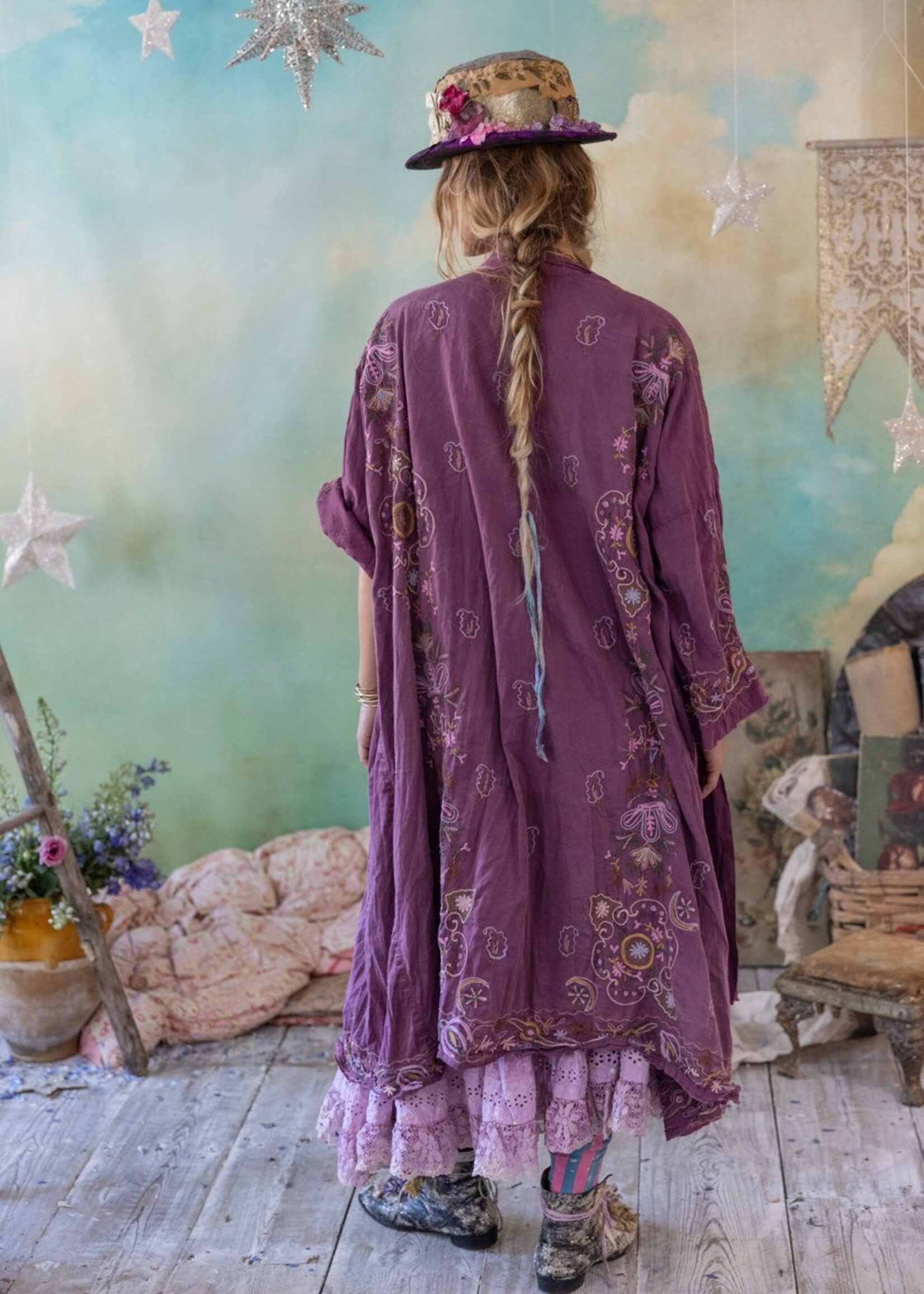 Magnolia Pearl MP Embroidered Belinay Kimono Jacket 509 Covet One Size