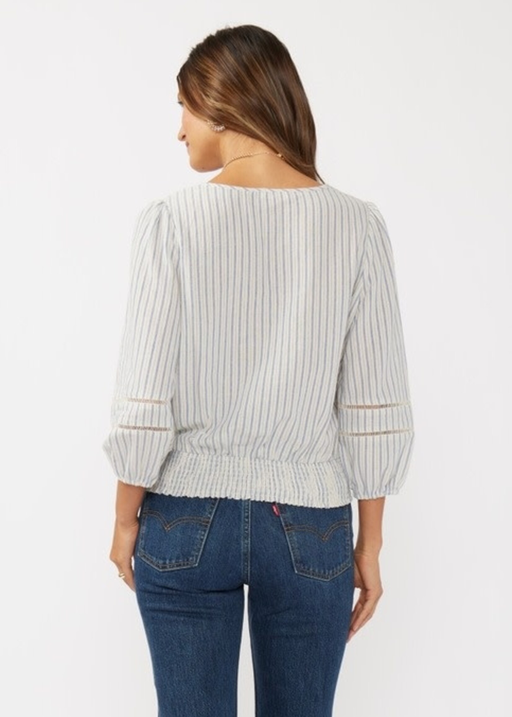 Brisa Floral Striped Blouse