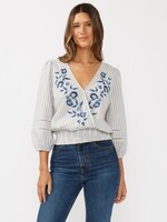 Brisa Floral Striped Blouse