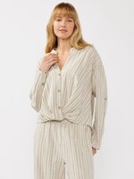 Lovestitch Knot Front Stripe Top