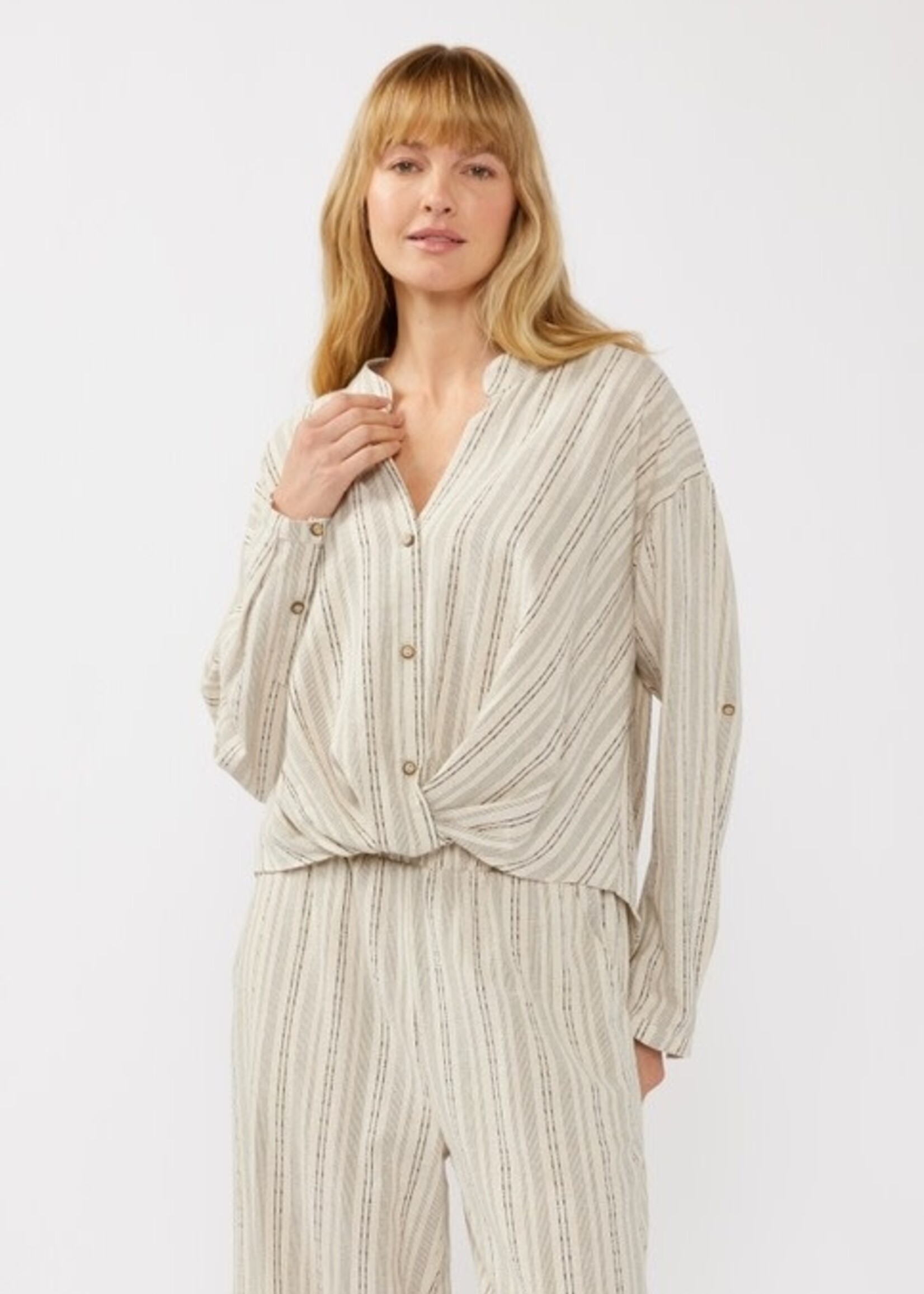 Knot Front Stripe Top