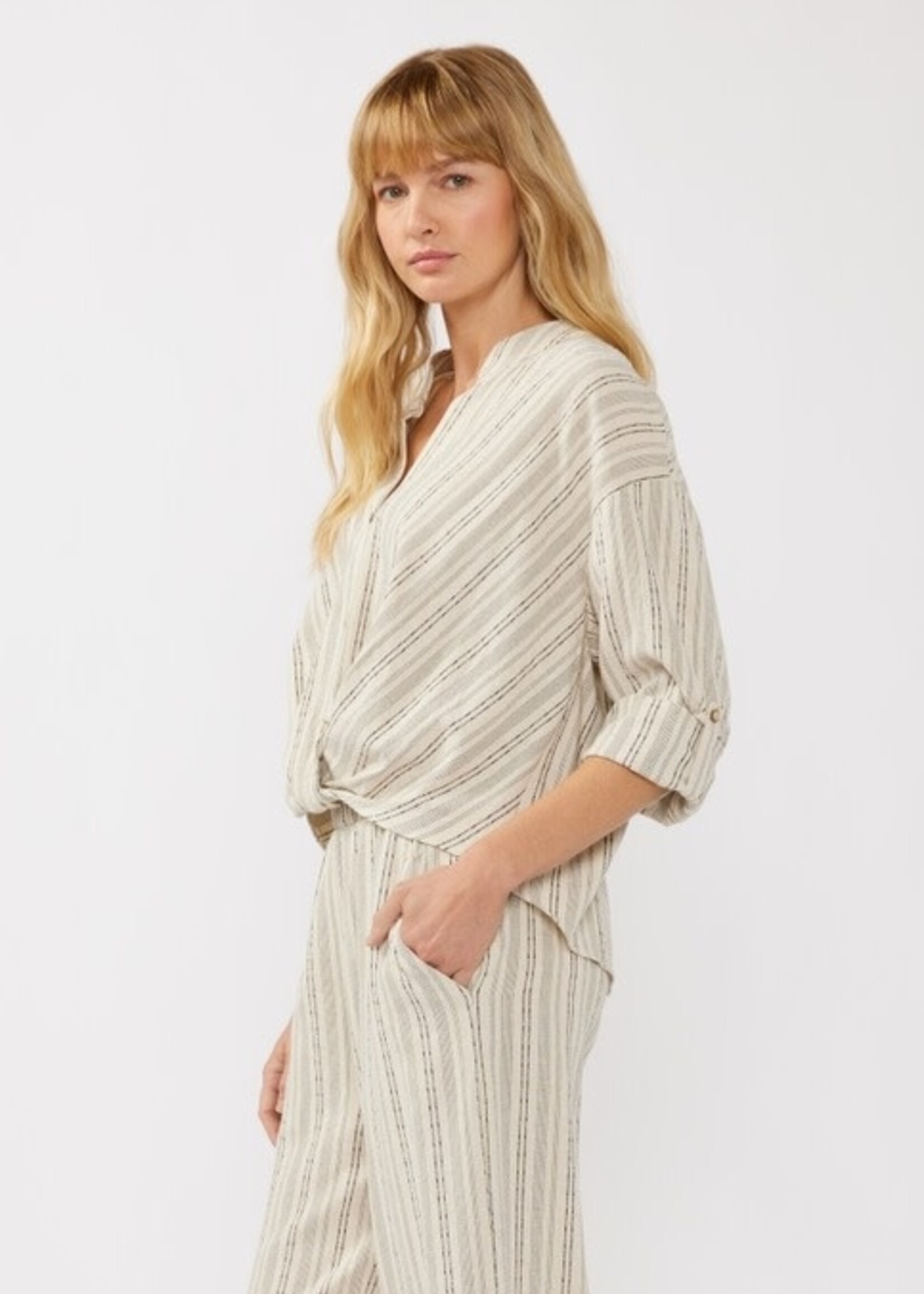 Knot Front Stripe Top