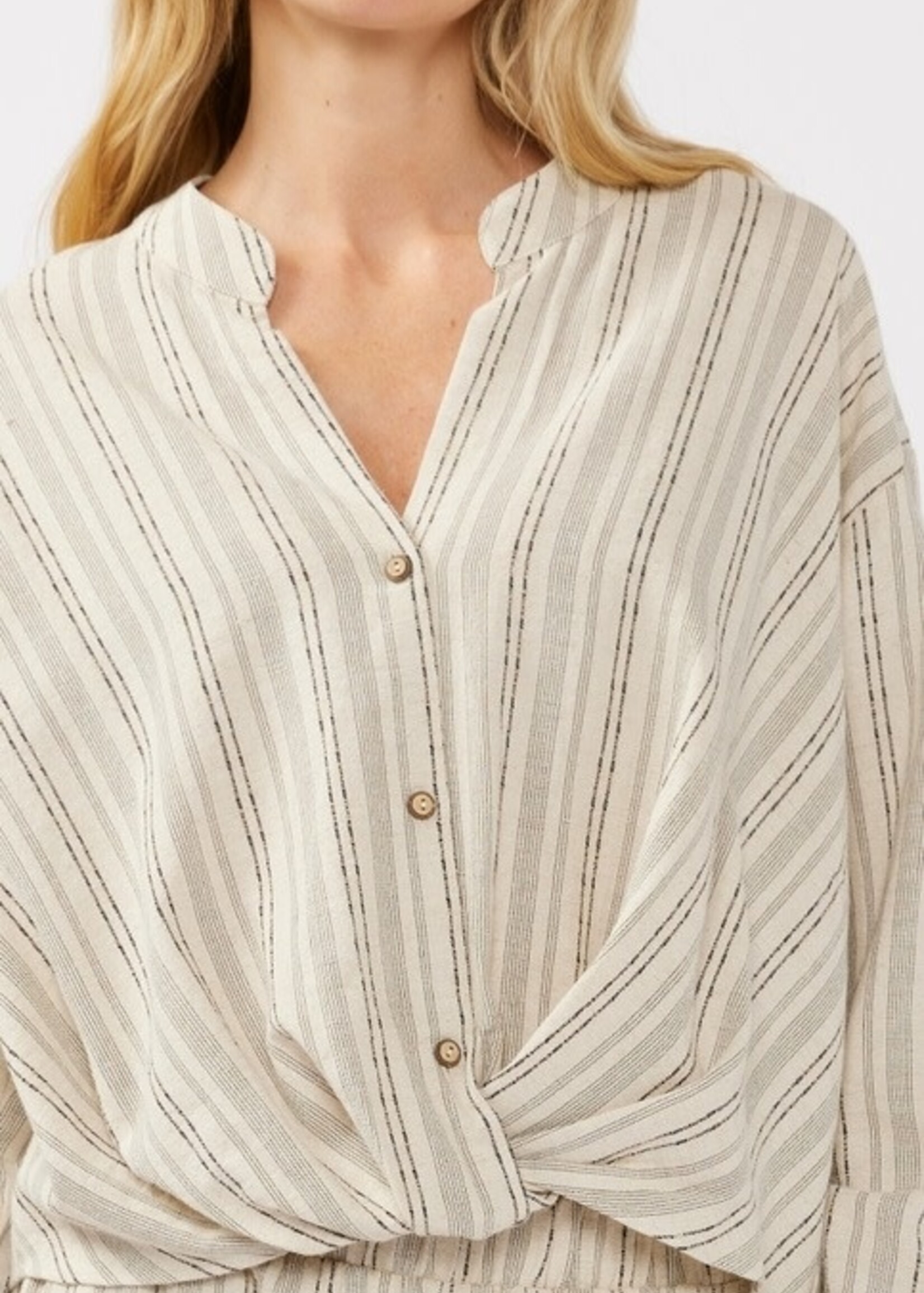Knot Front Stripe Top