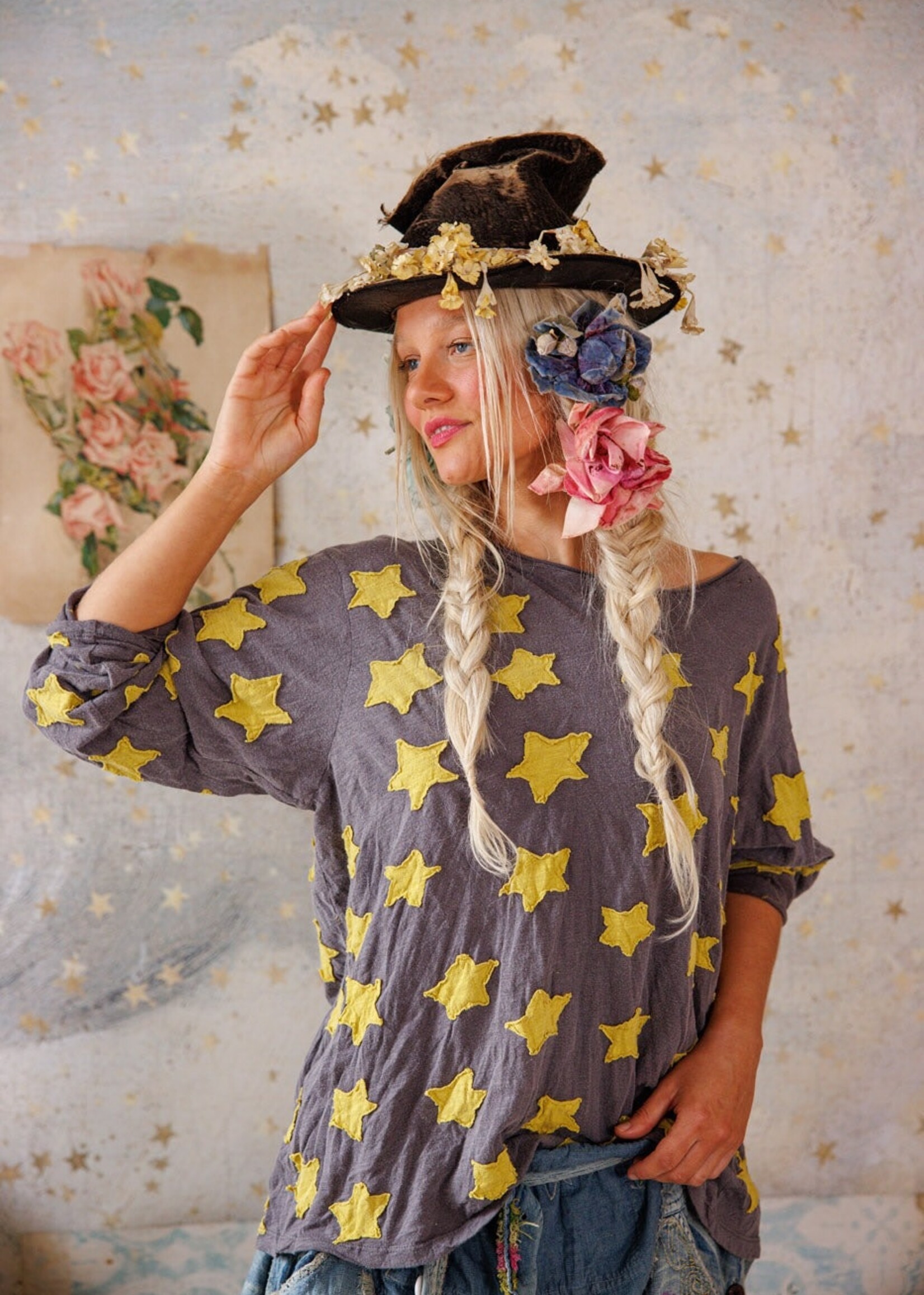 Magnolia Pearl **NEW RELEASE** Star Applique Viggo Tee Top 2328 Bravo