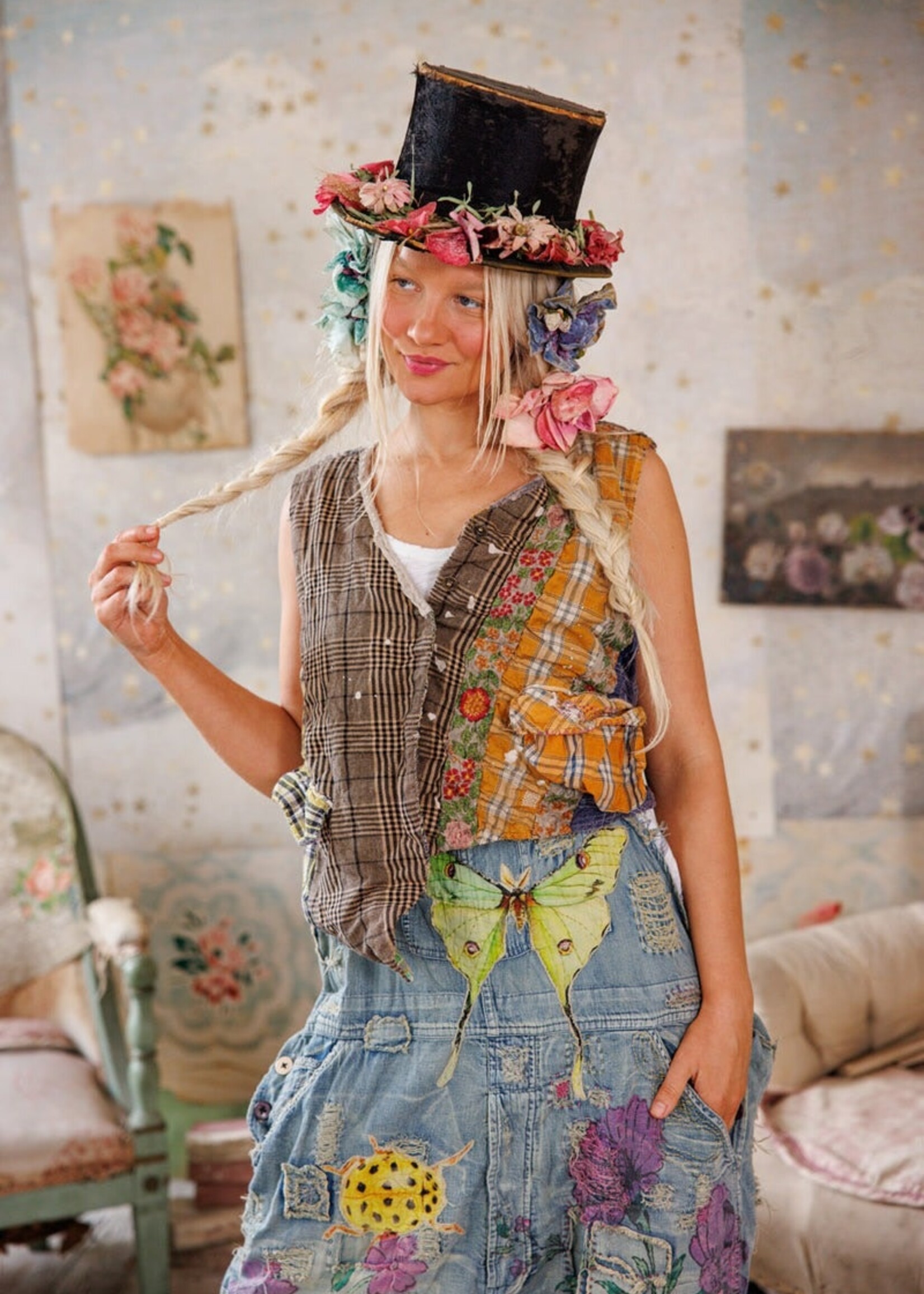 Magnolia Pearl Patchwork Andriy Vest 084 Madras Yellow