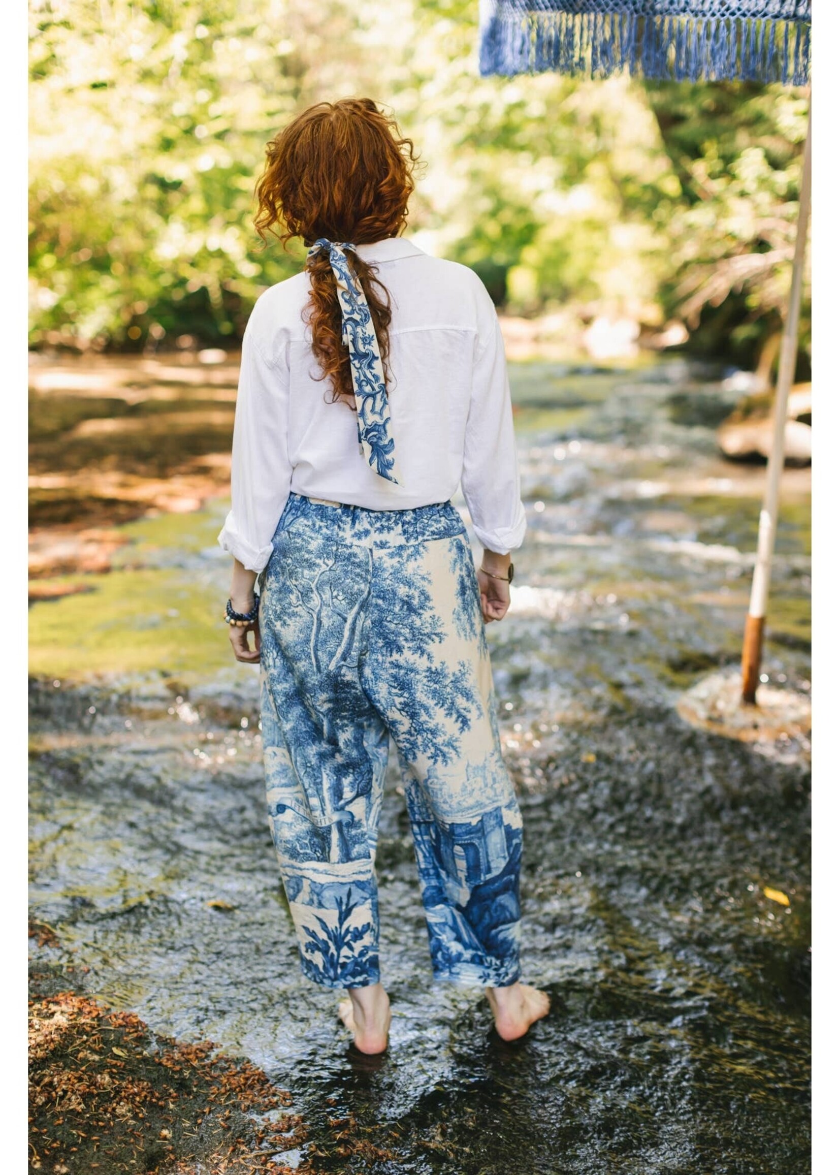 Market of Stars Let the Light In Boho Linen Pants One Size