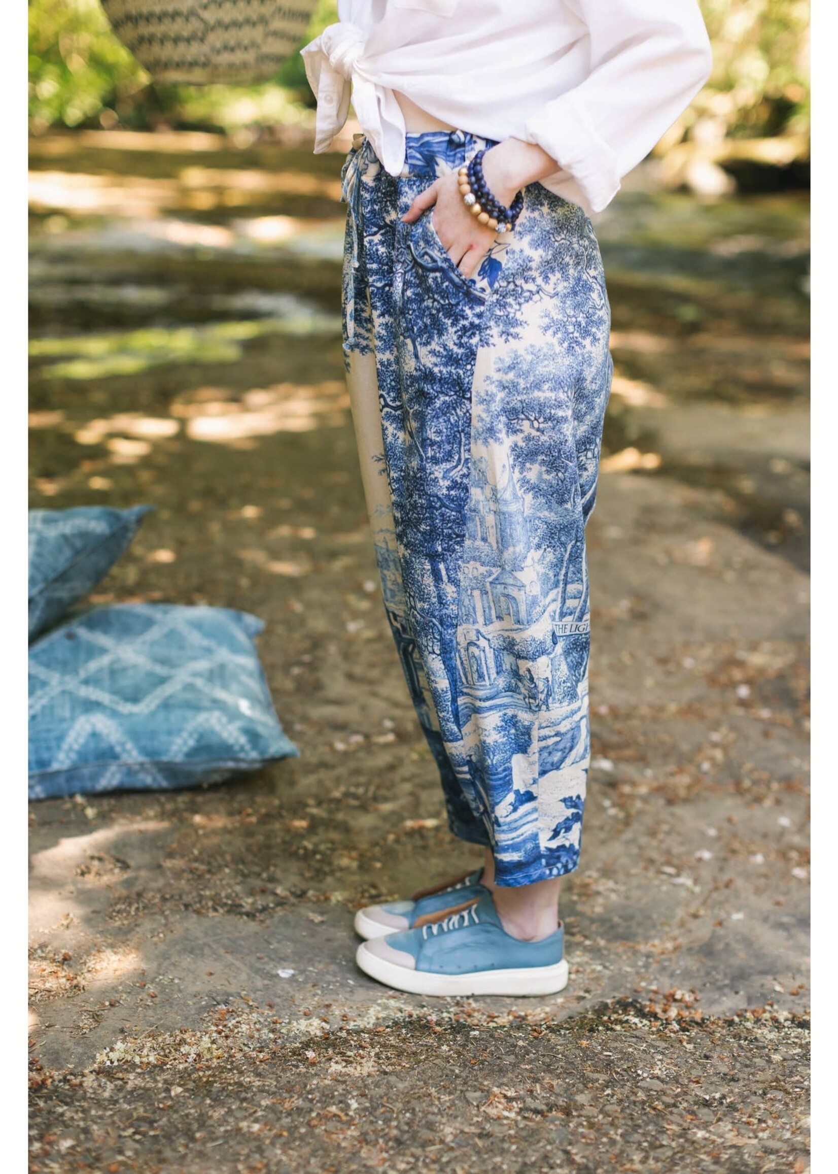 Market of Stars Let the Light In Boho Linen Pants One Size