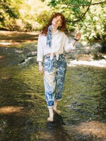 Market of Stars Let the Light In Boho Linen Pants One Size