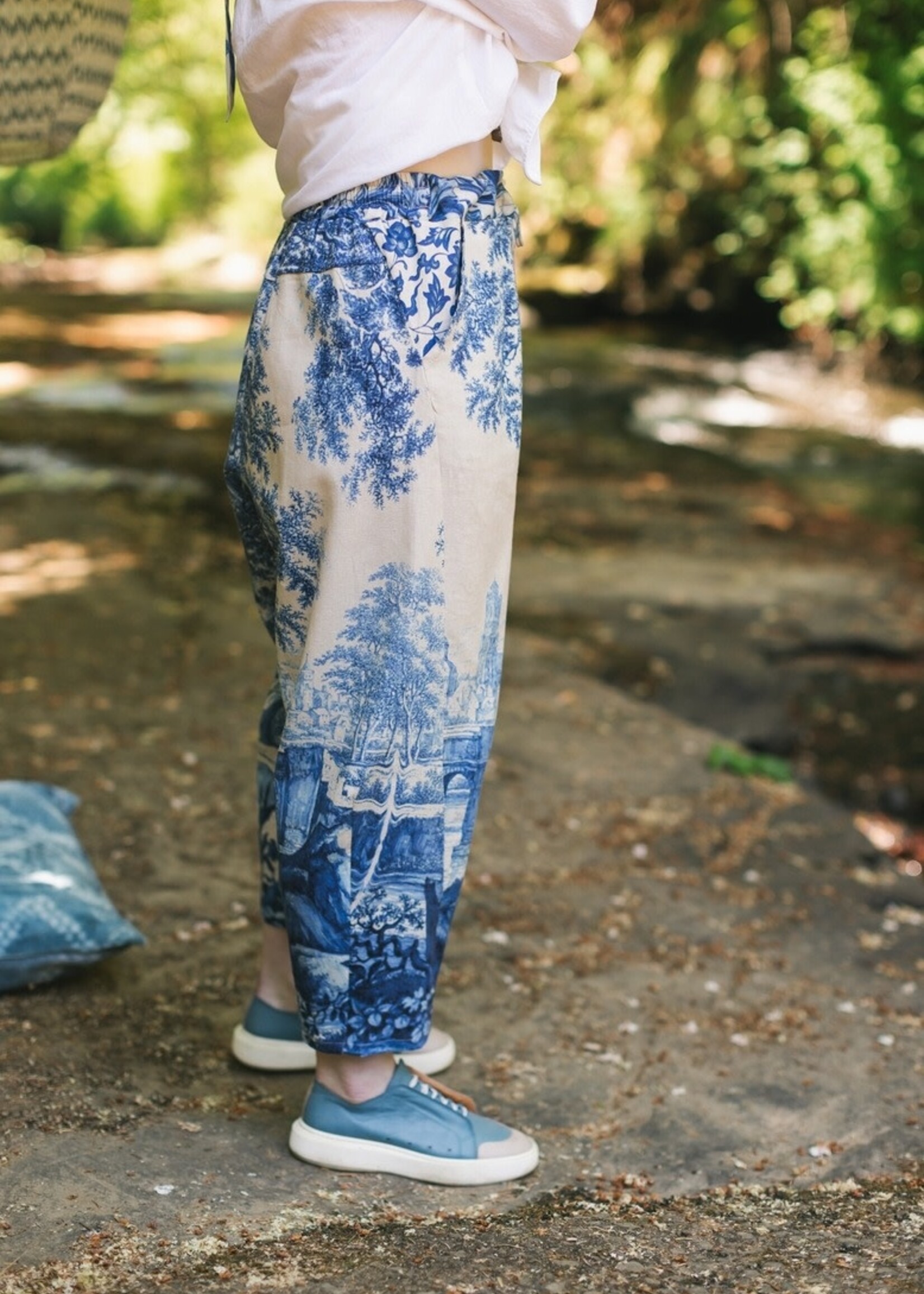 Market of Stars Let the Light In Boho Linen Pants One Size