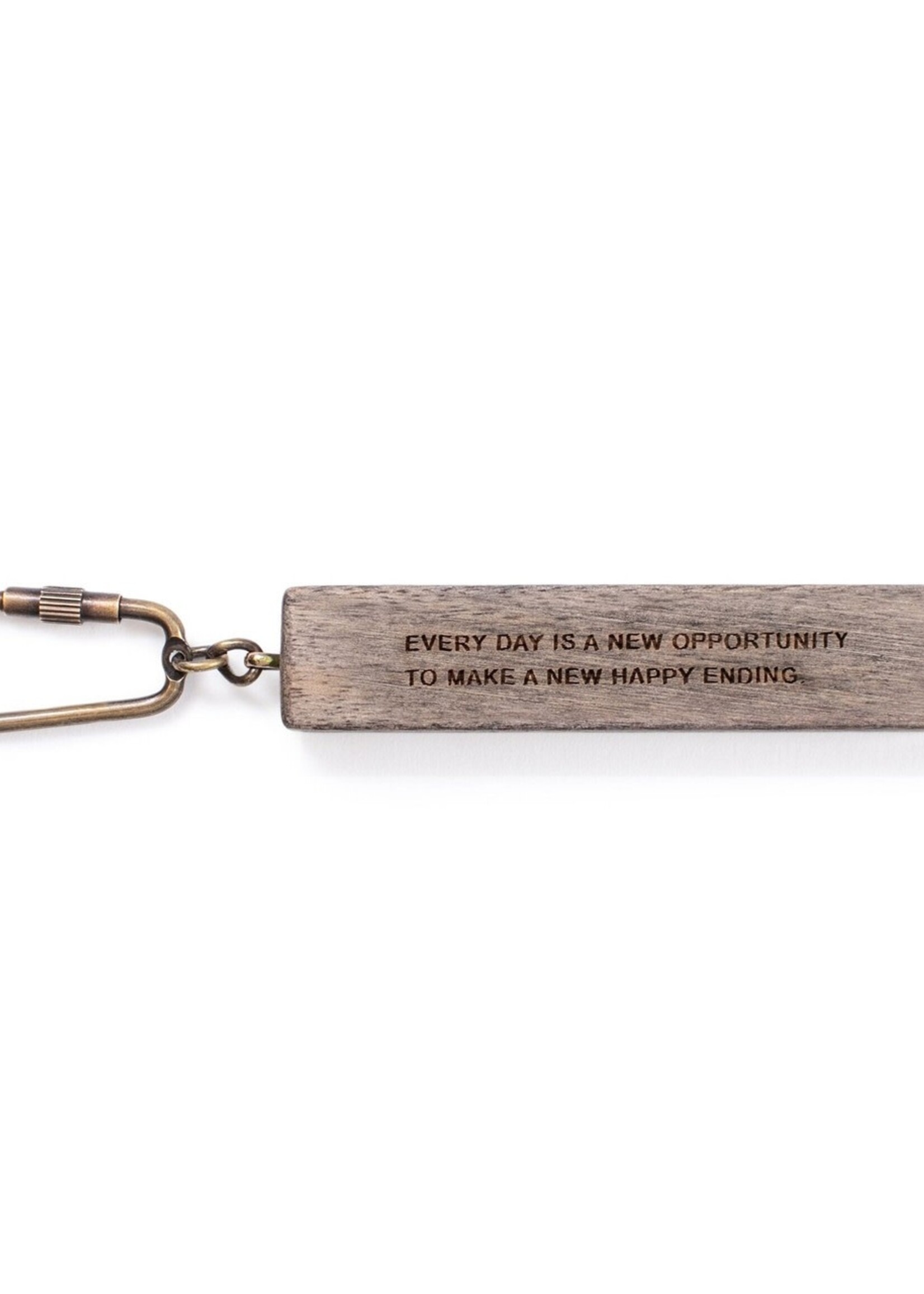 Sugarboo Sugarboo & Co Wood Quote Keychain