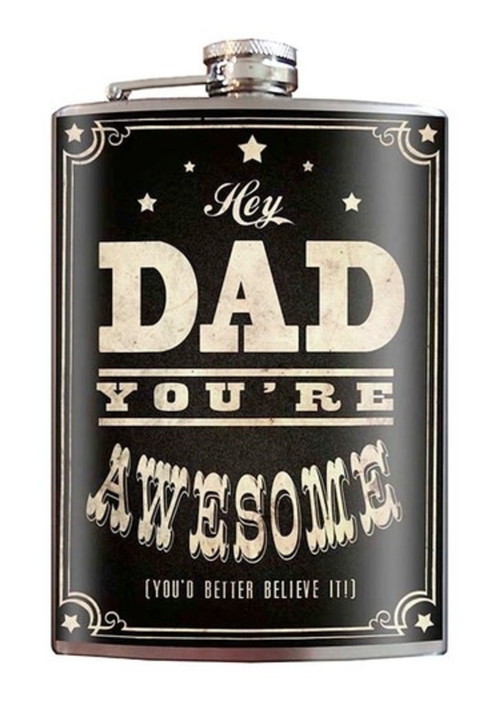 Trixie & Milo Awesome Dad Flask