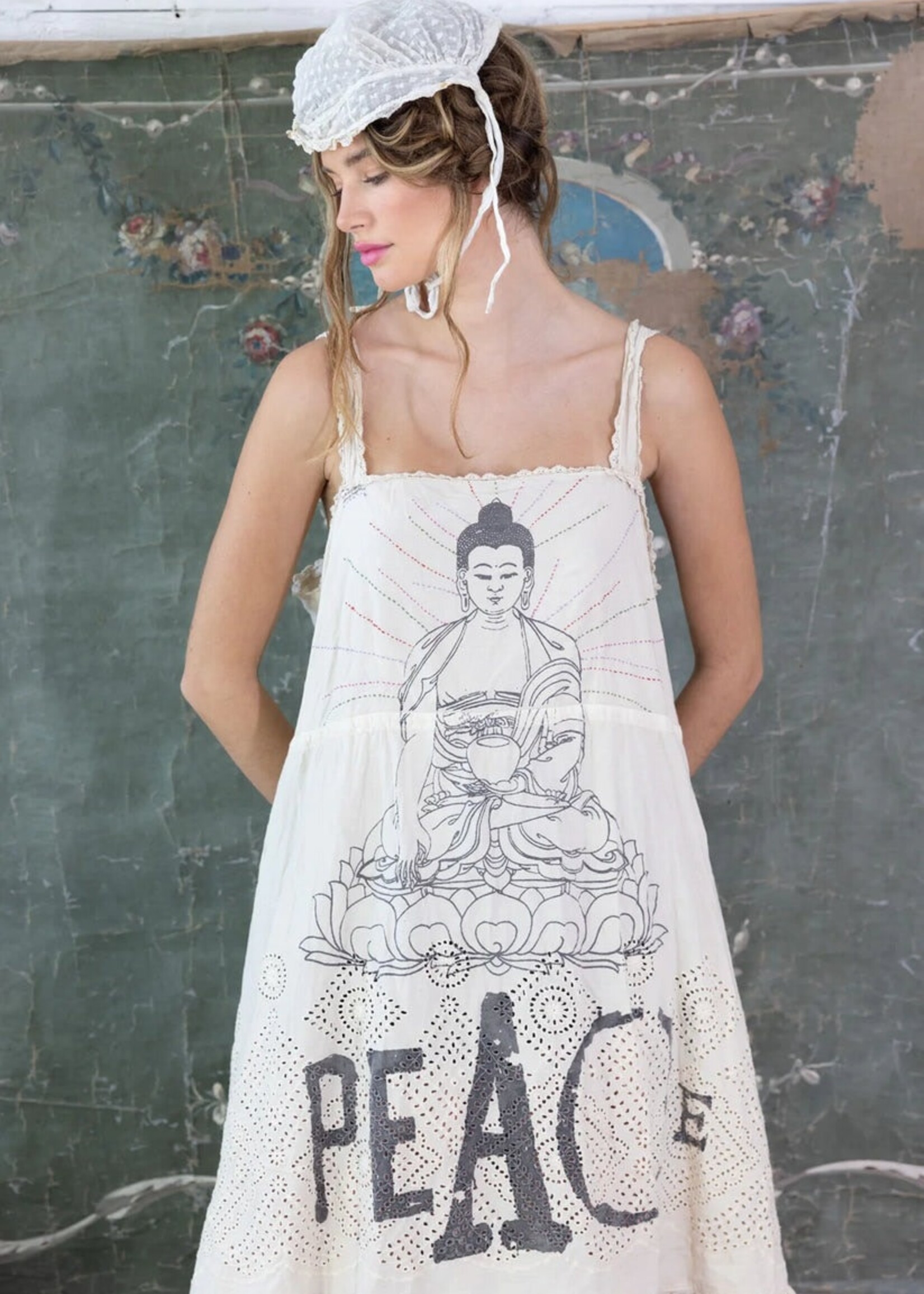 Magnolia Pearl Eyelet Tevy Peace Tank Dress 956 Moonlight
