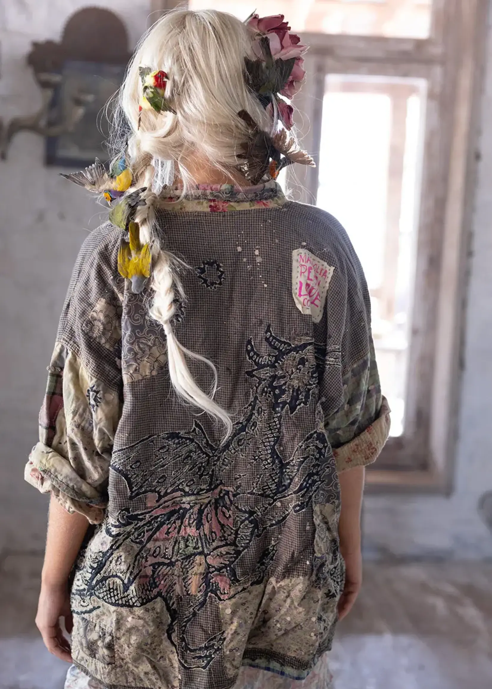 Magnolia Pearl Dragon Julian Kimono Jacket 1077 Raven One Size