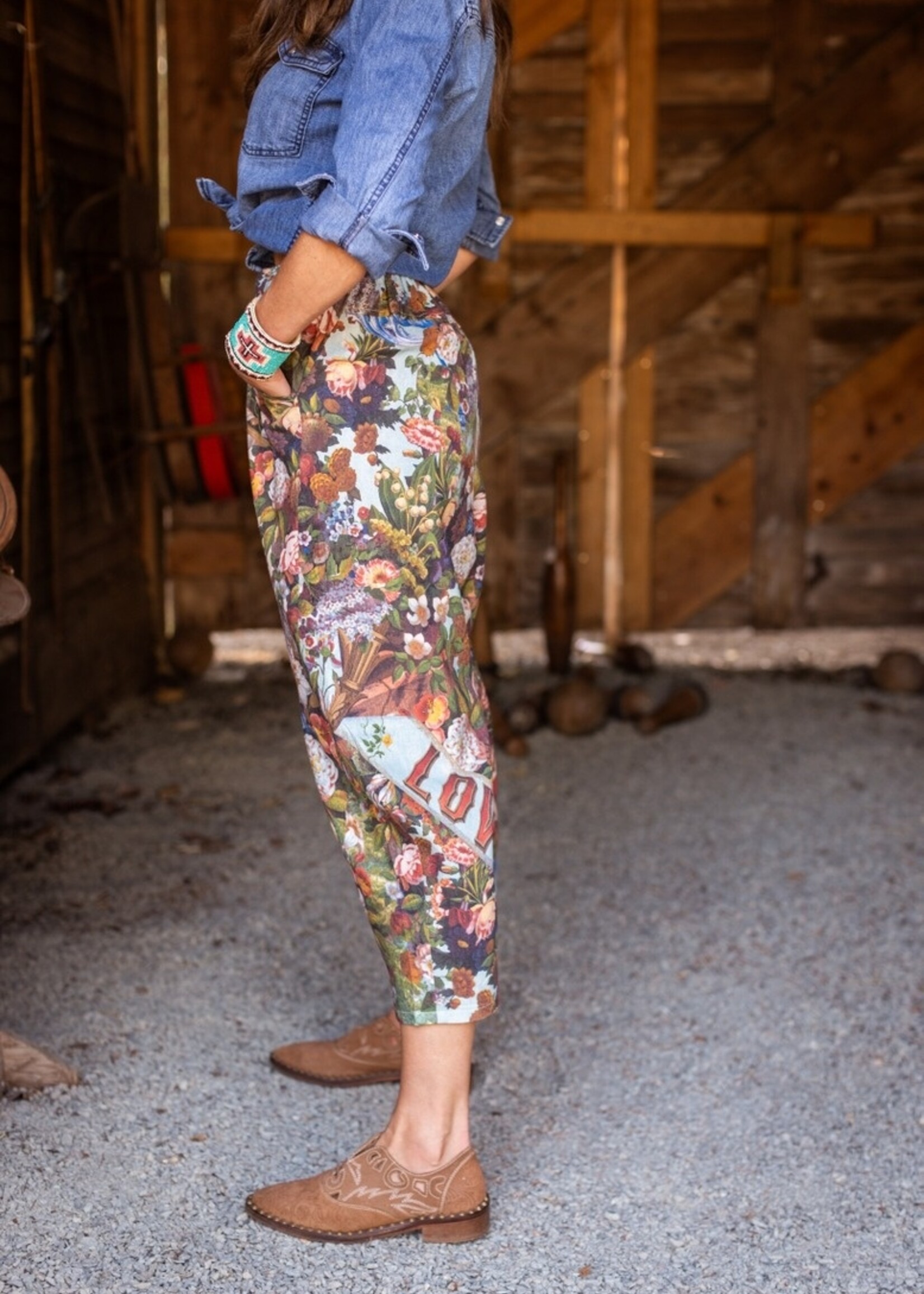 Market of Stars Love Language Linen Pants - One Size