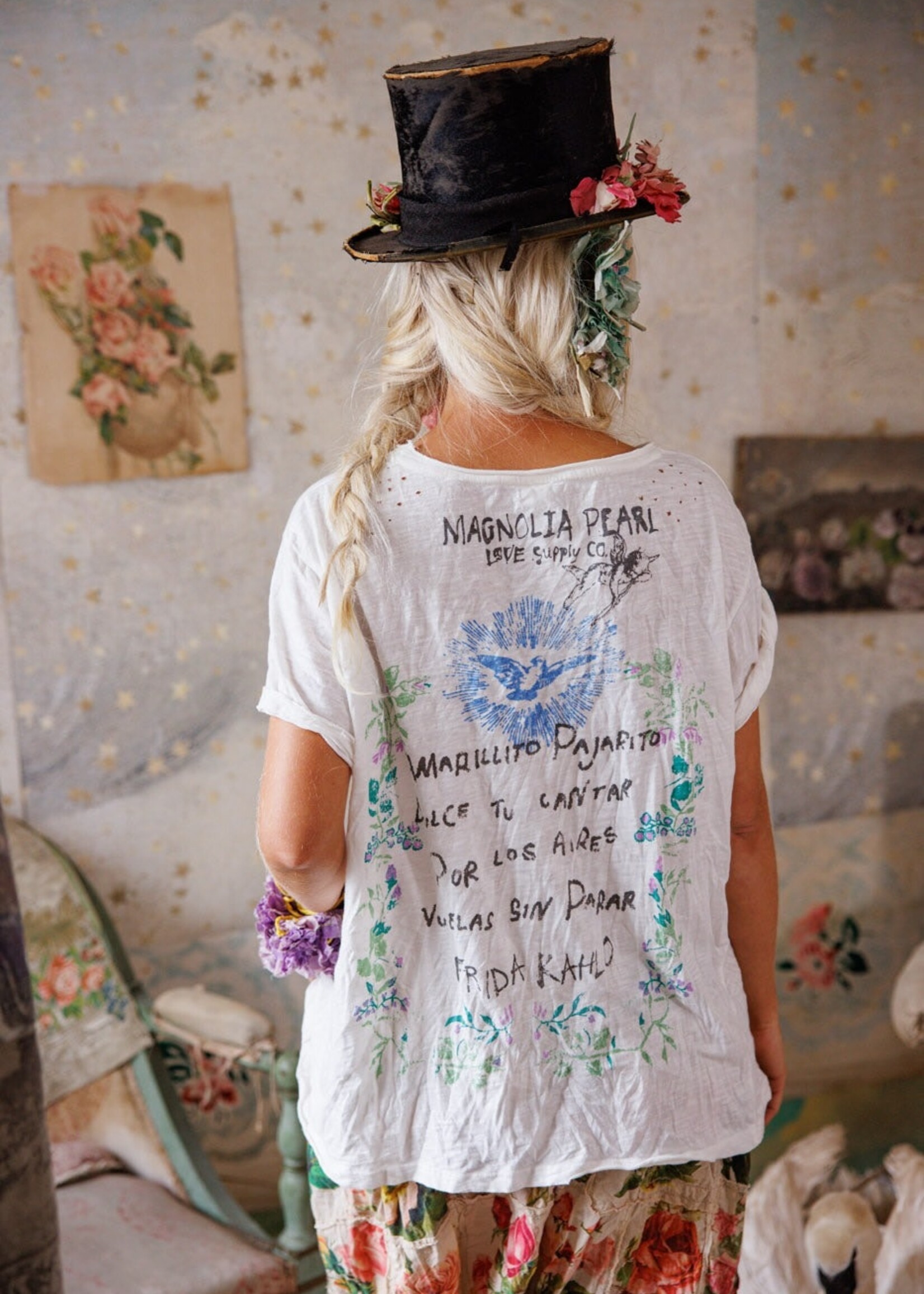 Magnolia Pearl Frida Amarillito Pajarito Tee Top 2312 True One Size