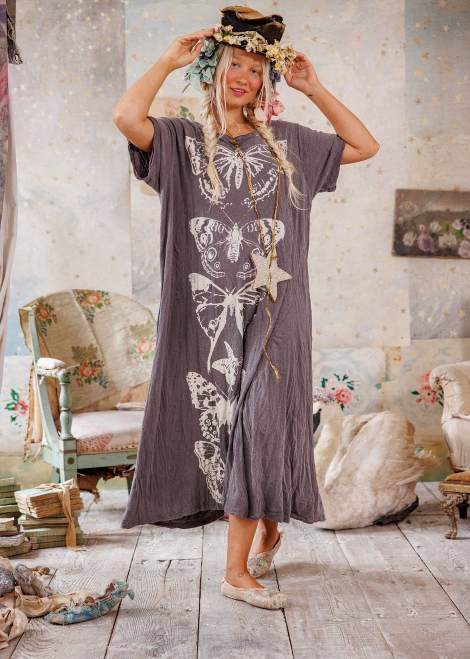 Magnolia Pearl Butterfly Totem Tee Dress 1394 Ozzy One Size