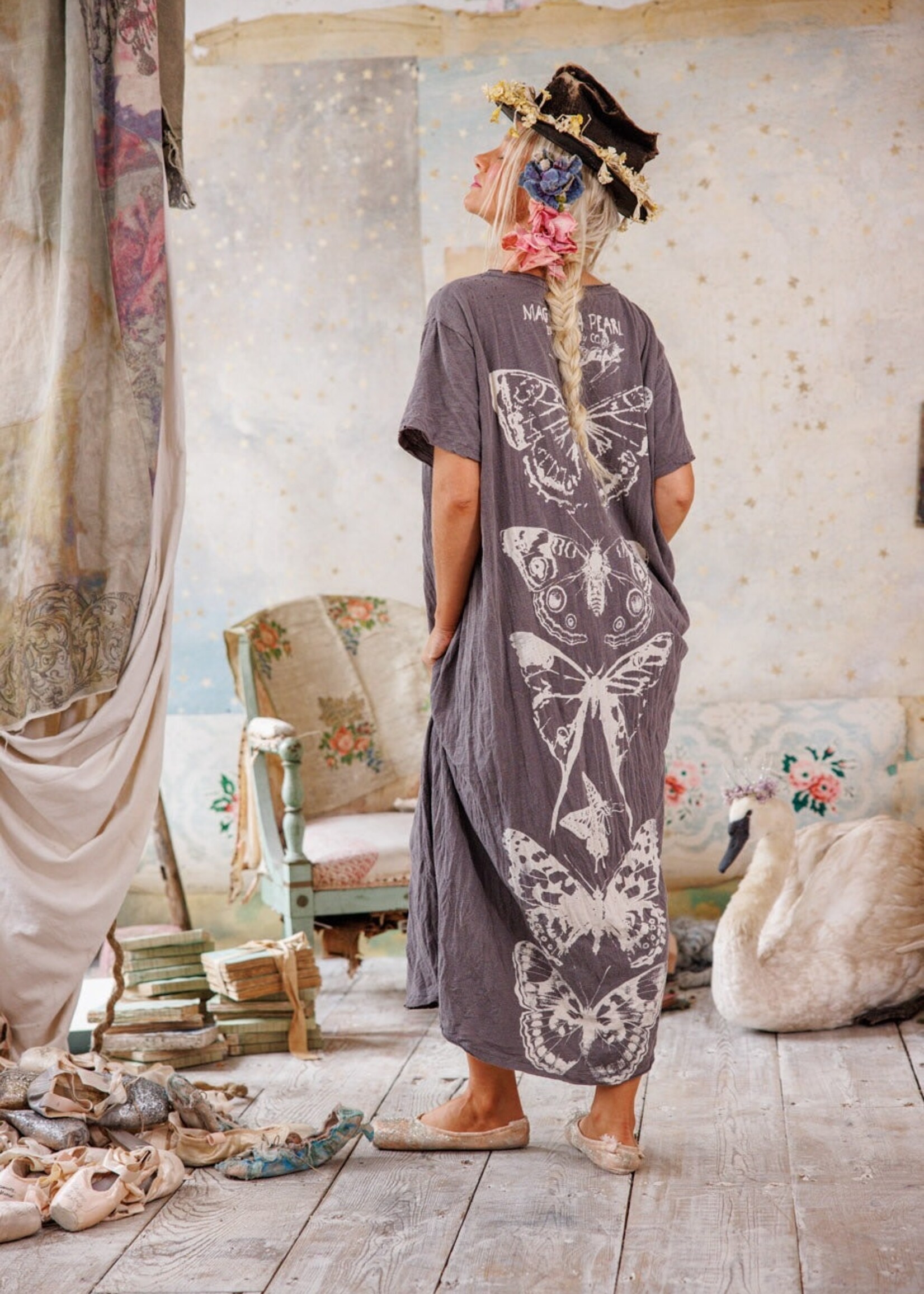 Magnolia Pearl Butterfly Totem Tee Dress 1394 Ozzy One Size