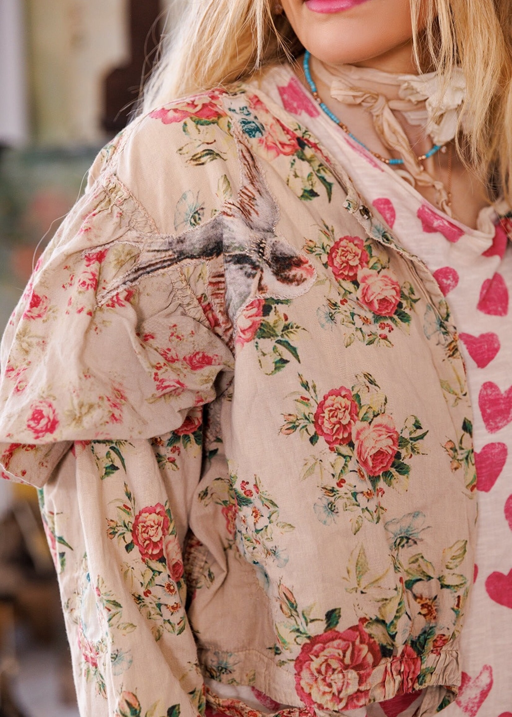 Magnolia Pearl Floral Dessa Bodice Top 1319 Delphine One Size
