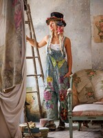 Magnolia Pearl Night Garden Benjamin Wide Leg Overalls 149 Washed Indigo One Size