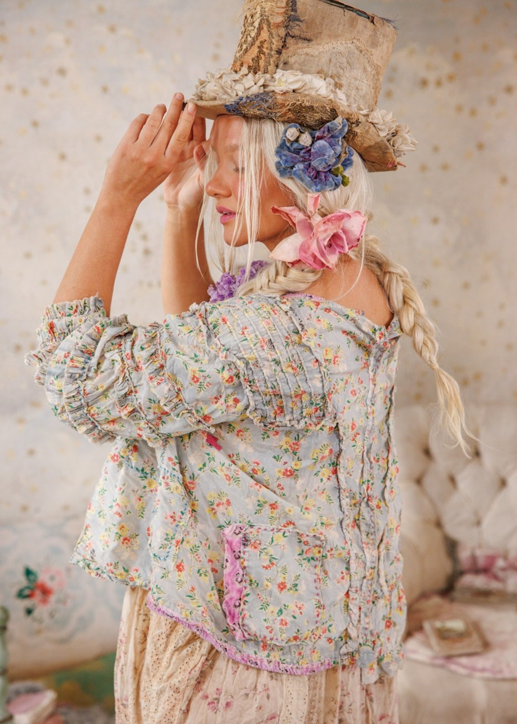 Magnolia Pearl Lieve Blouse Top 2366 Heritage one Size