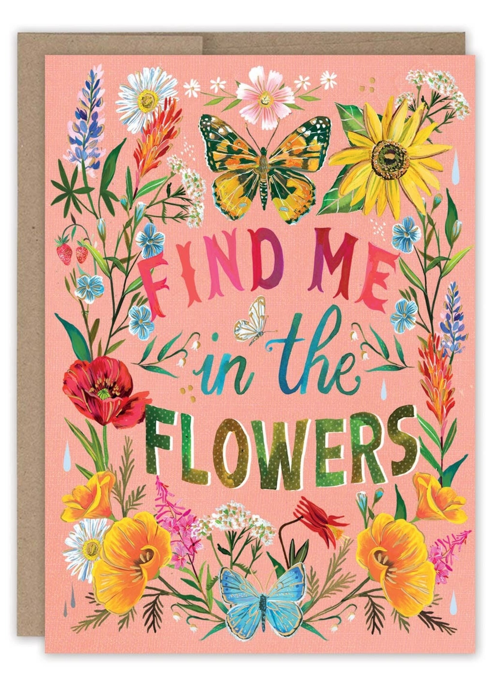 Find Me In The Flowers Birthday Card Katie Daisy