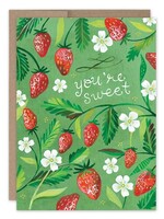 Biely & Shoaf Co You're Sweet Strawberry Birthday Card Katie Daisy
