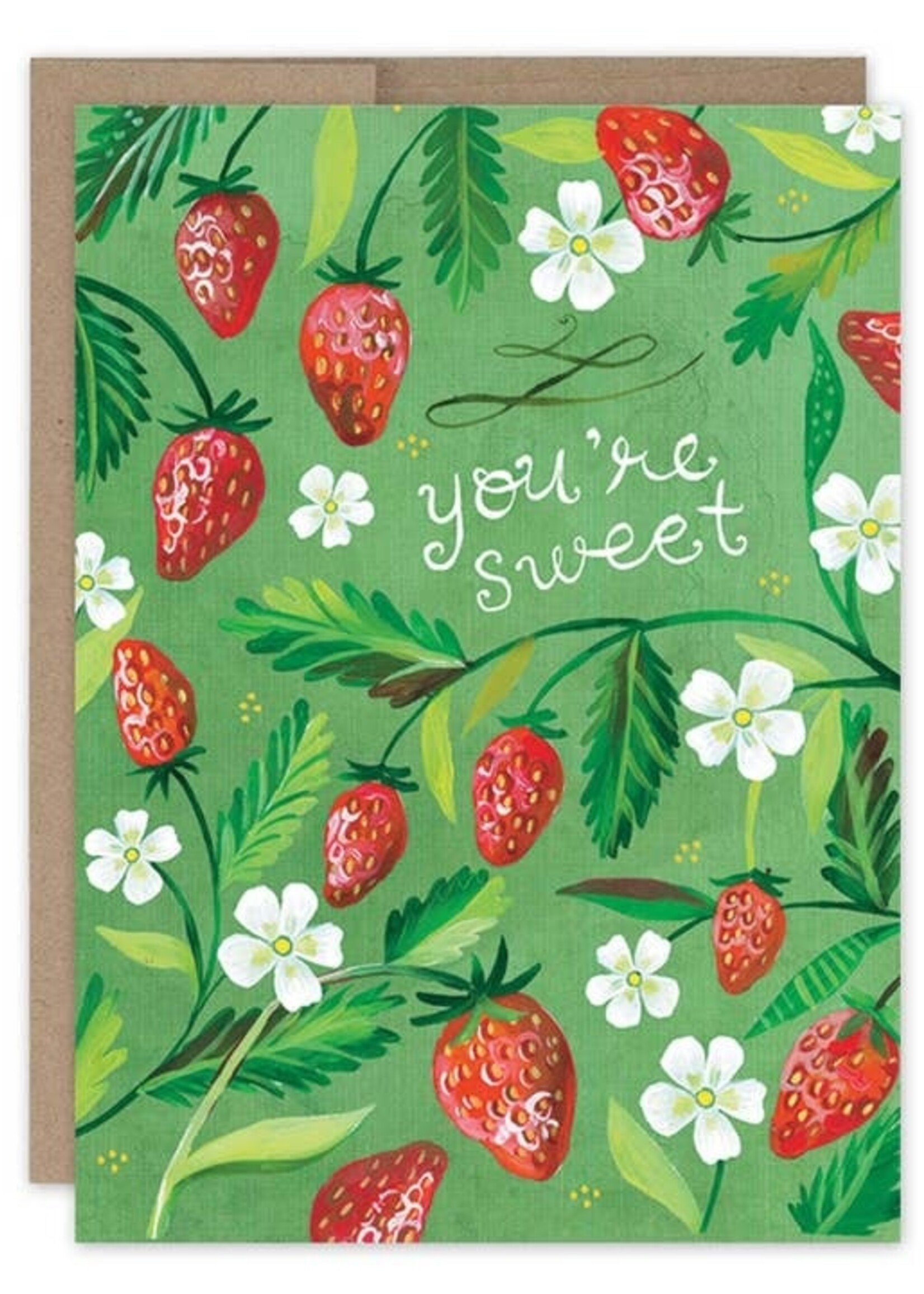 You're Sweet Strawberry Birthday Card Katie Daisy