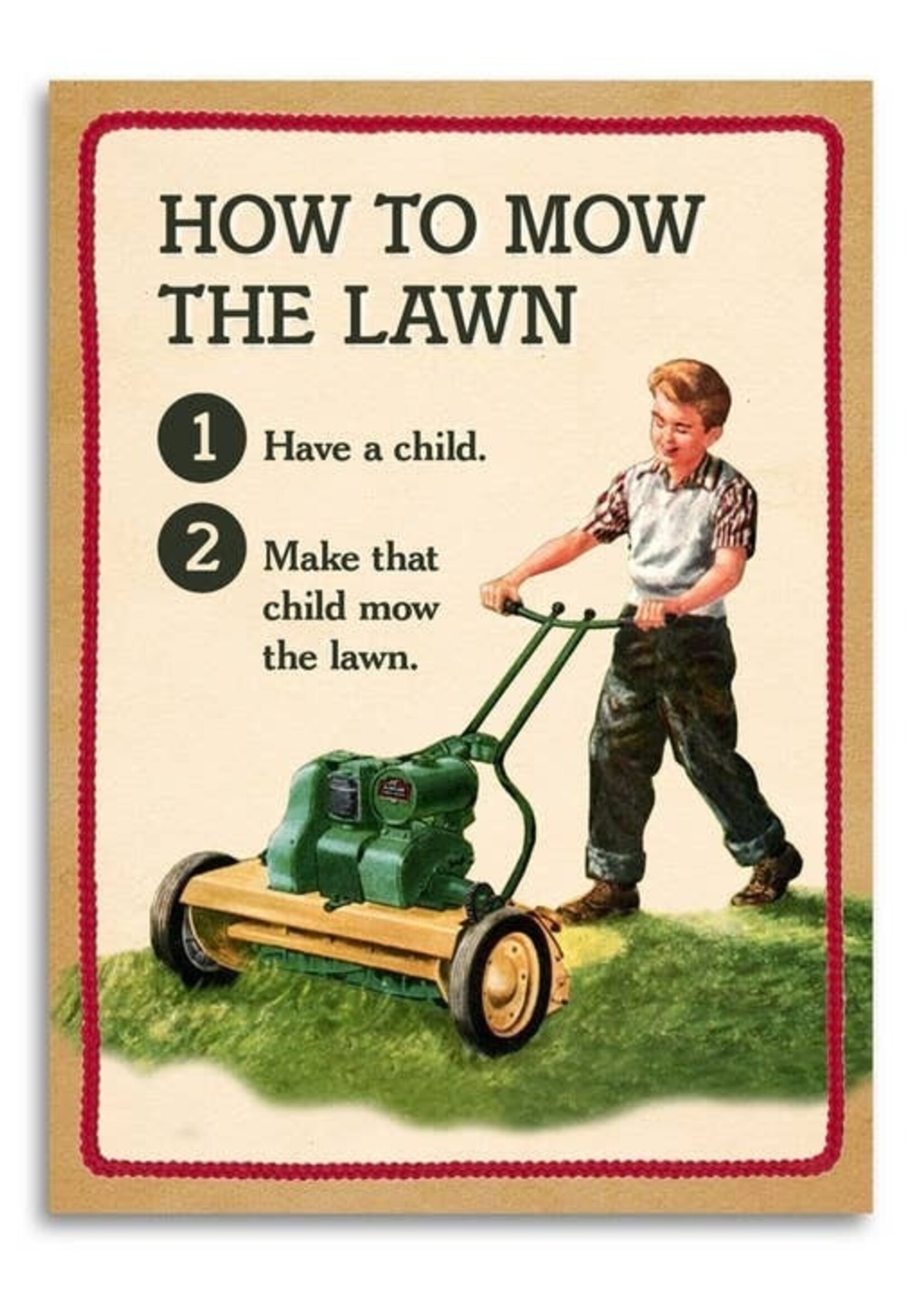 Mow Lawn Funny Fathers Day Card