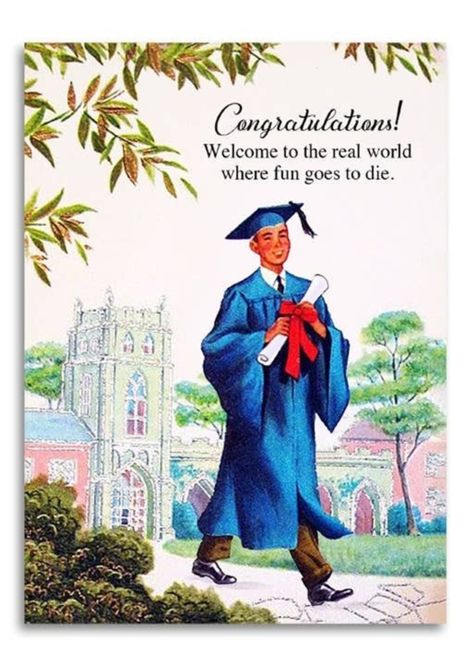 Real World Funny Graduation Card