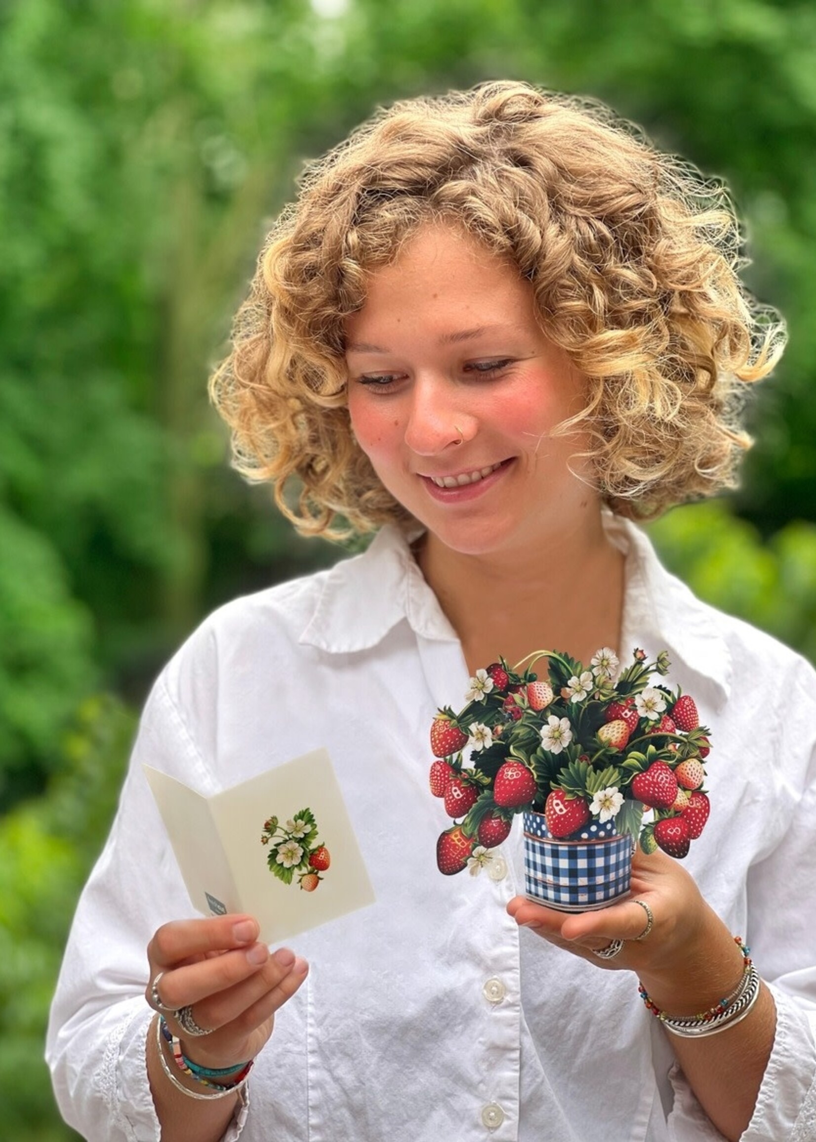 Fresh Cut Paper Mini Bouquet Greeting Card