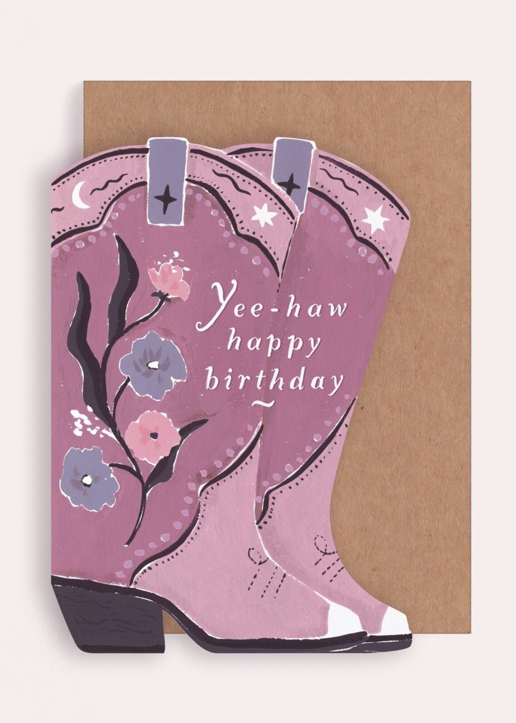 Yeehaw Cowboy Boot Birthday Card