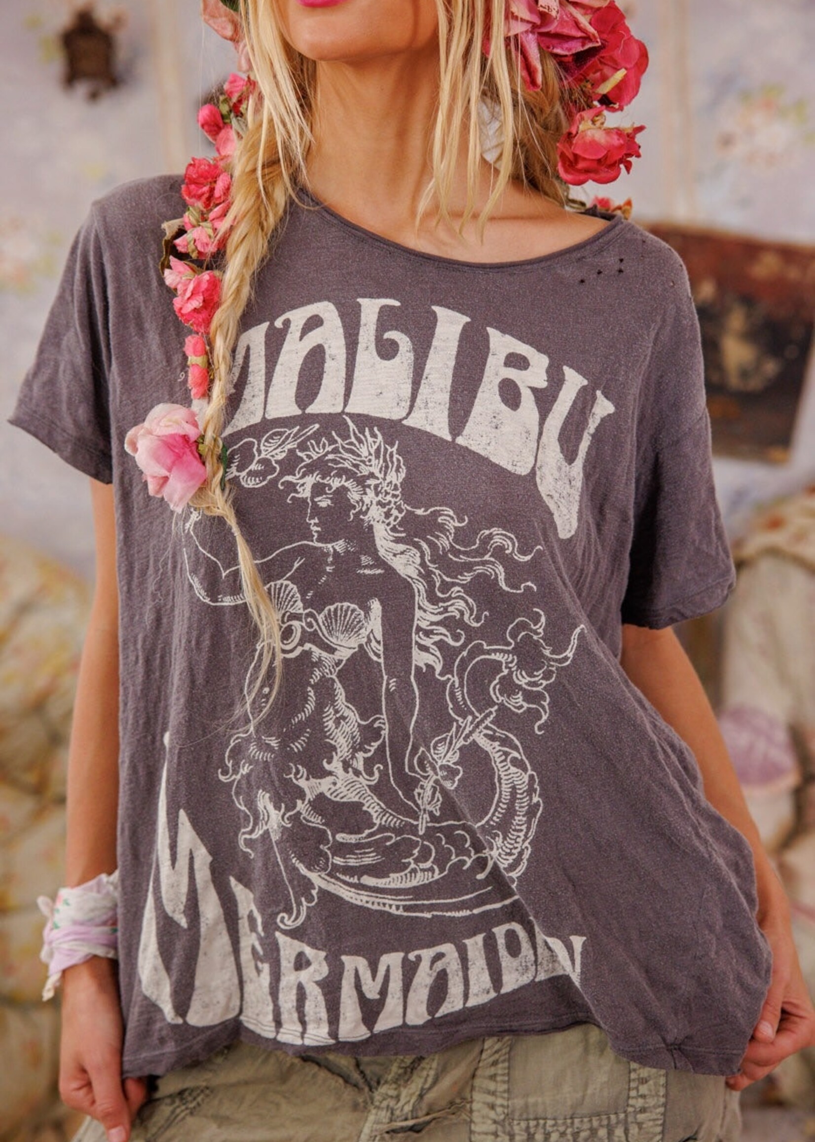 Magnolia Pearl Malibu Mermaid Tee Top 2447 Ozzy One Size
