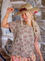 Magnolia Pearl Little Star Applique Tee Top 1991 Evangeline One Size