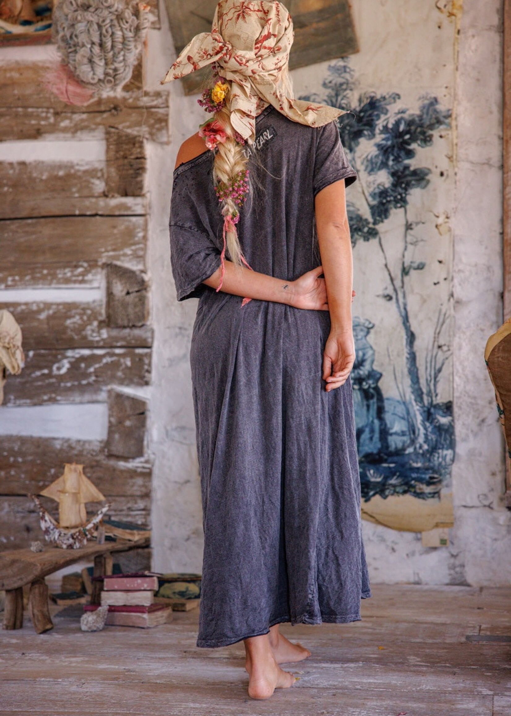 Magnolia Pearl Boyfriend Tee Dress 1346 Ozzy One Size
