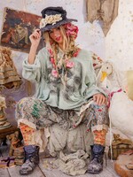 Magnolia Pearl Bapu Fritza Hoodie Top 2449 Dove Ash One Size