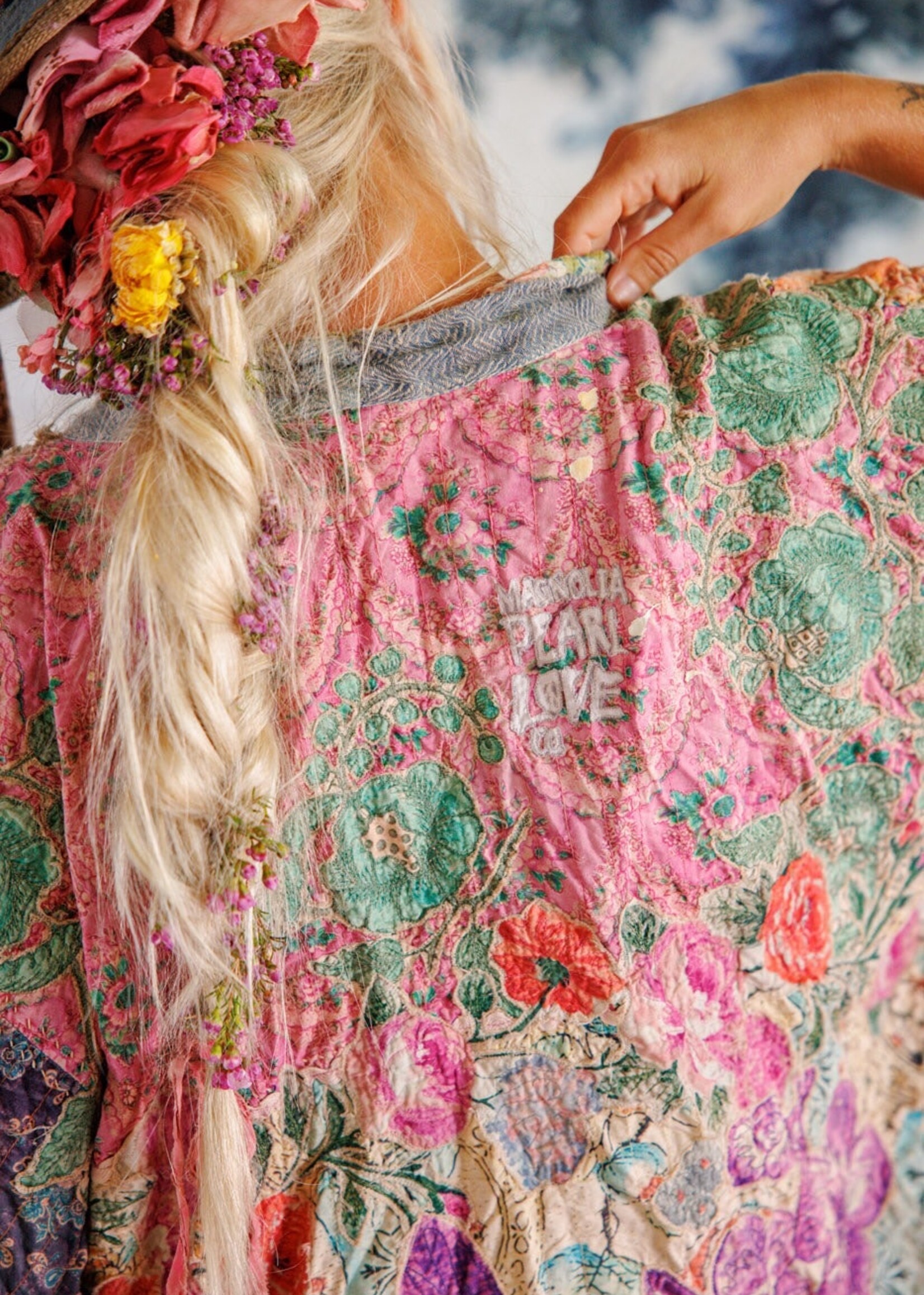 Magnolia Pearl Piecewise Crop Dashi Kimono Jacket 1234 Wonderland One Size