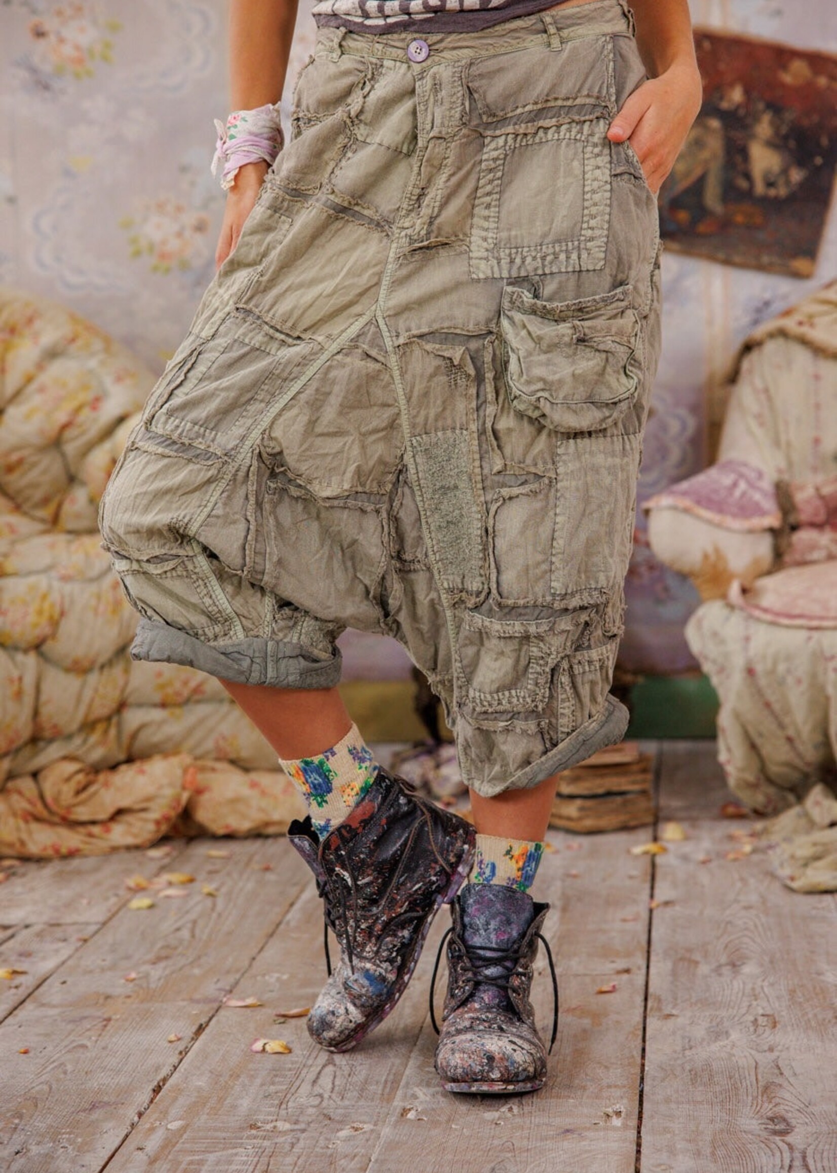 Magnolia Pearl Patchwork Joni Trousers Pants 788 Peace One Size