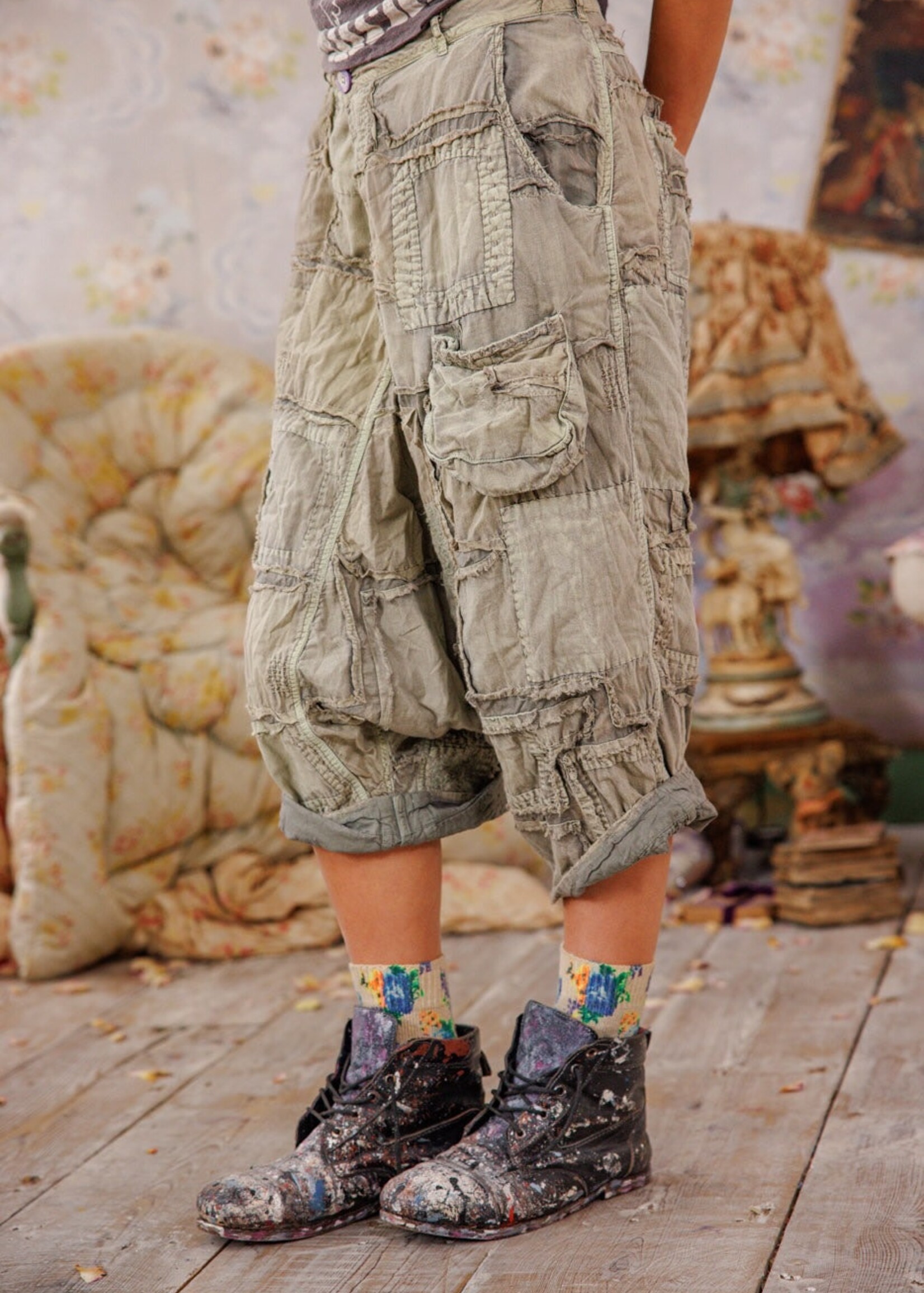 Magnolia Pearl Patchwork Joni Trousers Pants 788 Peace One Size