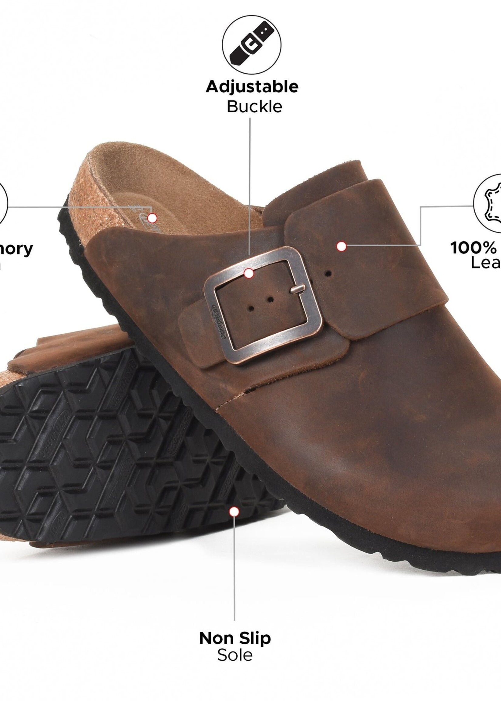 Aerothotic Aerothotic Leather Clog w/ Buckle