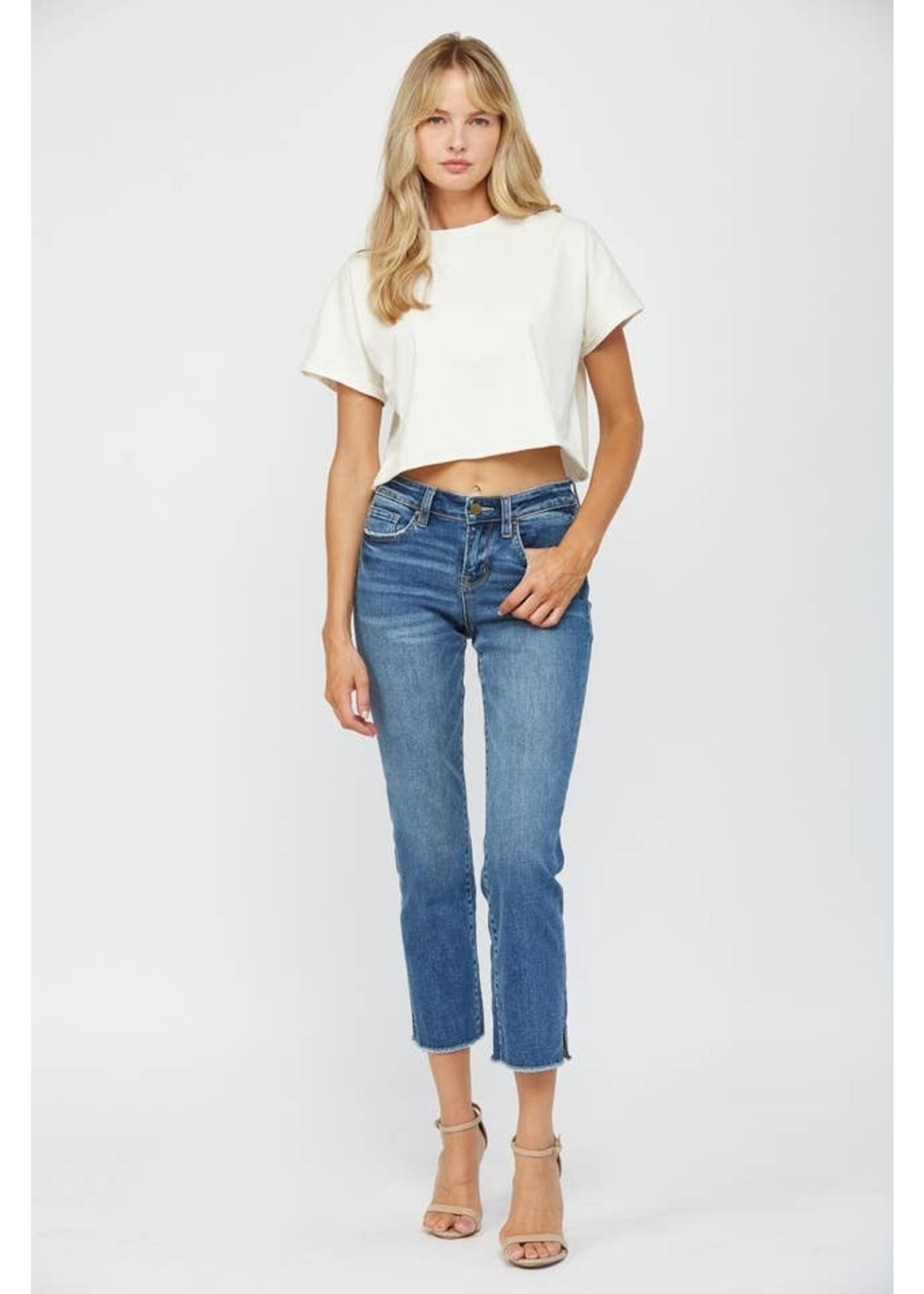 Mica Denim Freestyle Mid Rise Crop