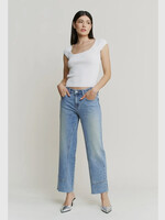 Mica Denim Mid Rise Ankle Straight Jean Blue Lava