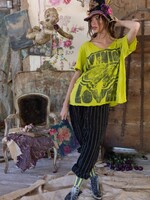 Magnolia Pearl Venice Lover Butterfly Tee Top 2440 Yellow Plum One Size